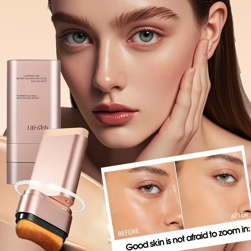 2 in 1 Foundation Stick & Concealer – Full Coverage, Long Lasting Makeup Stick for Flawless Skin